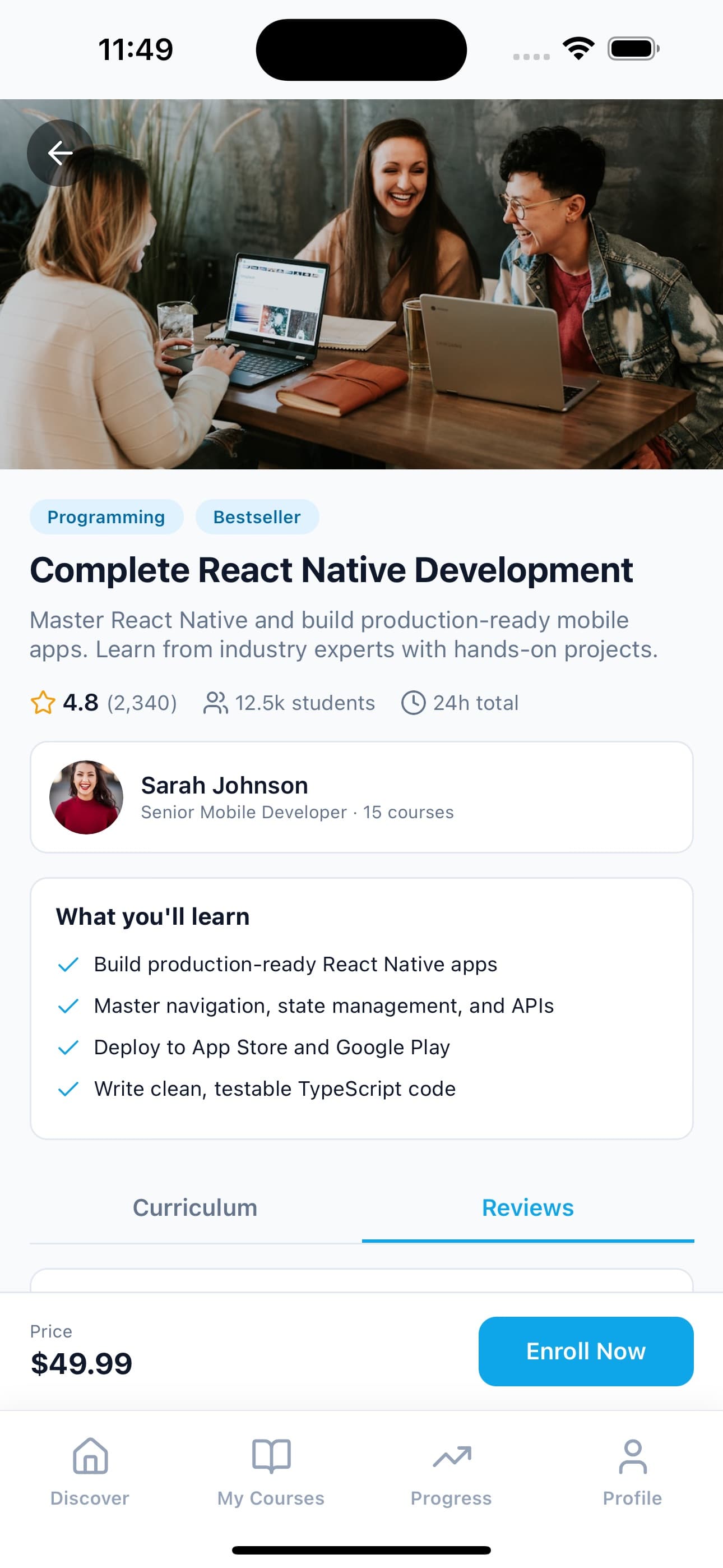 Courses — LearnHub