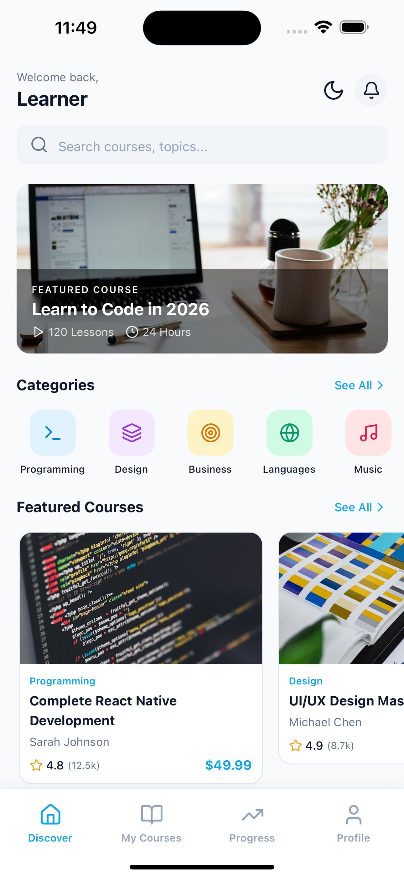 Discover — LearnHub