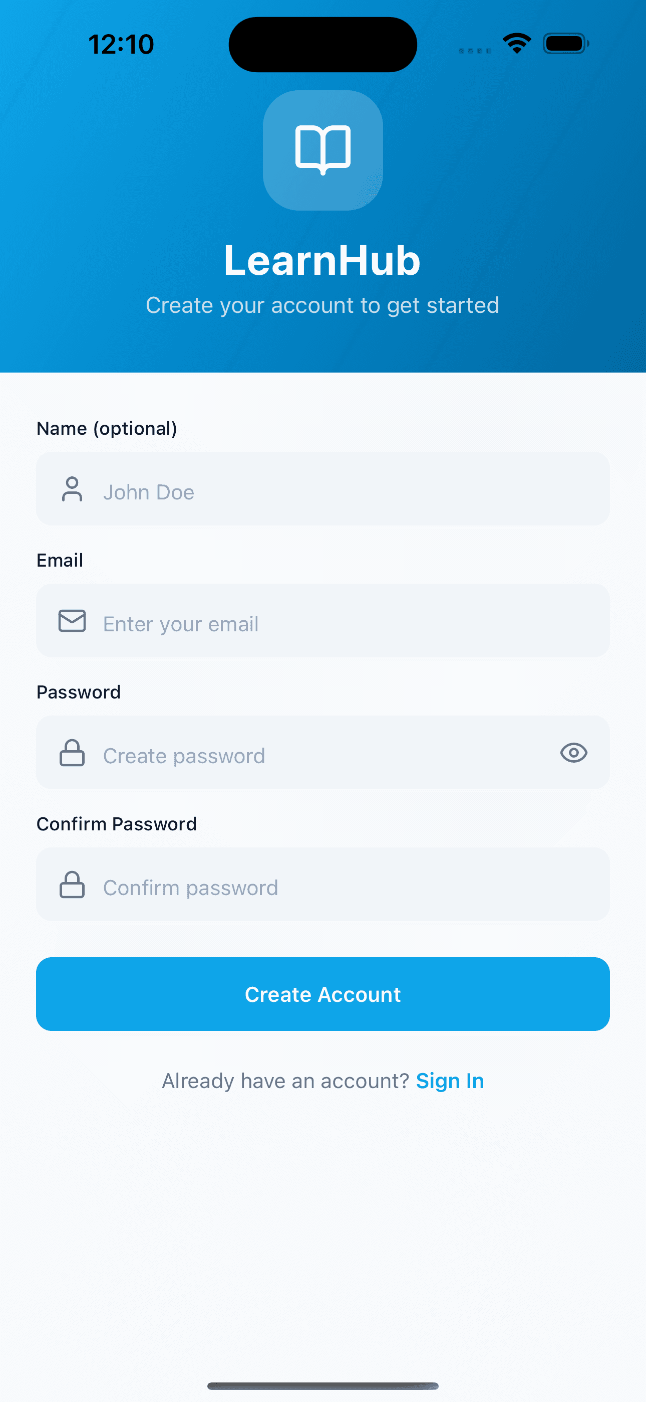 Sign Up — LearnHub