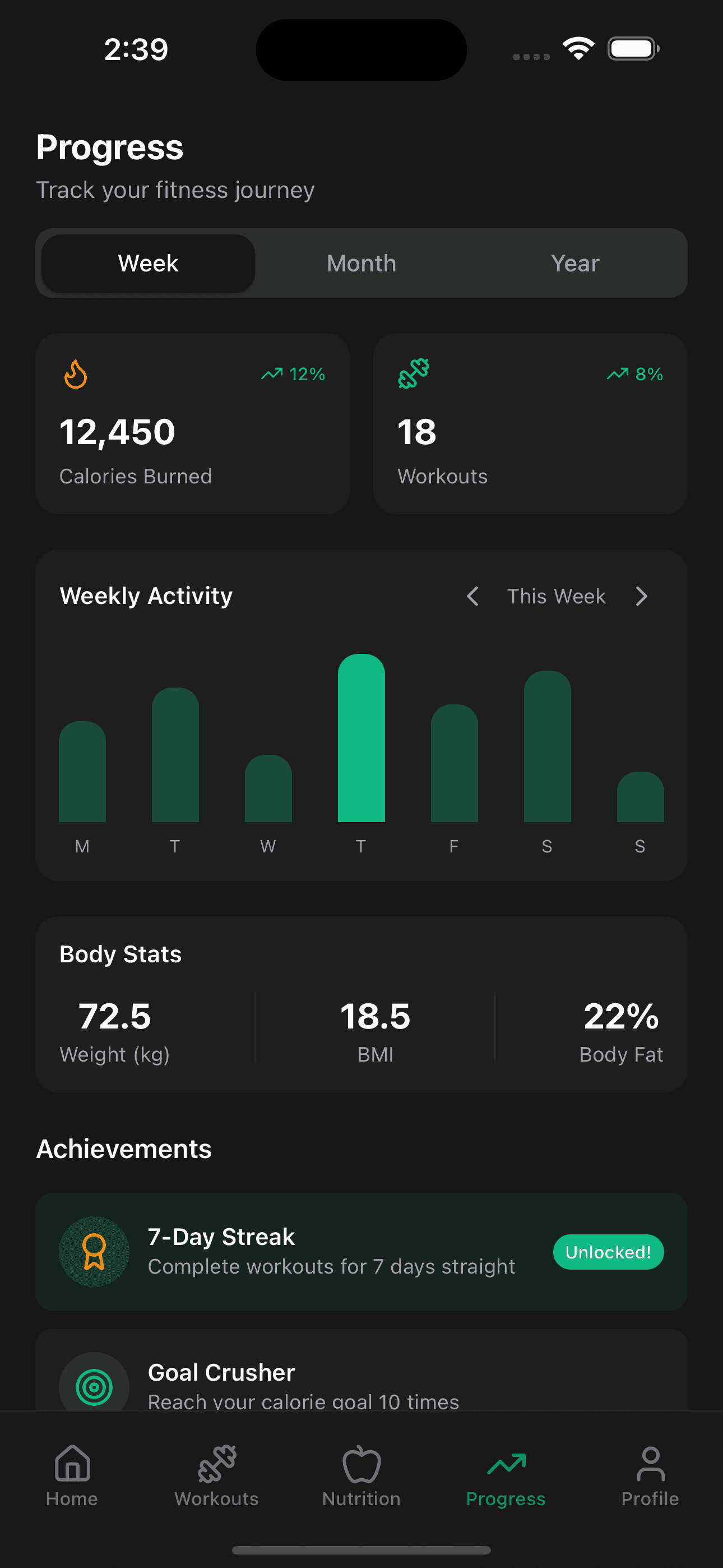 Progress — Fitness App