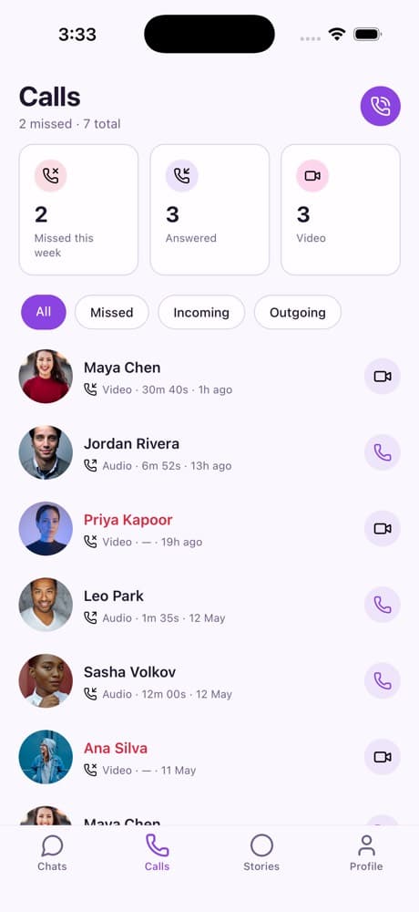Chat & Messaging App hero preview