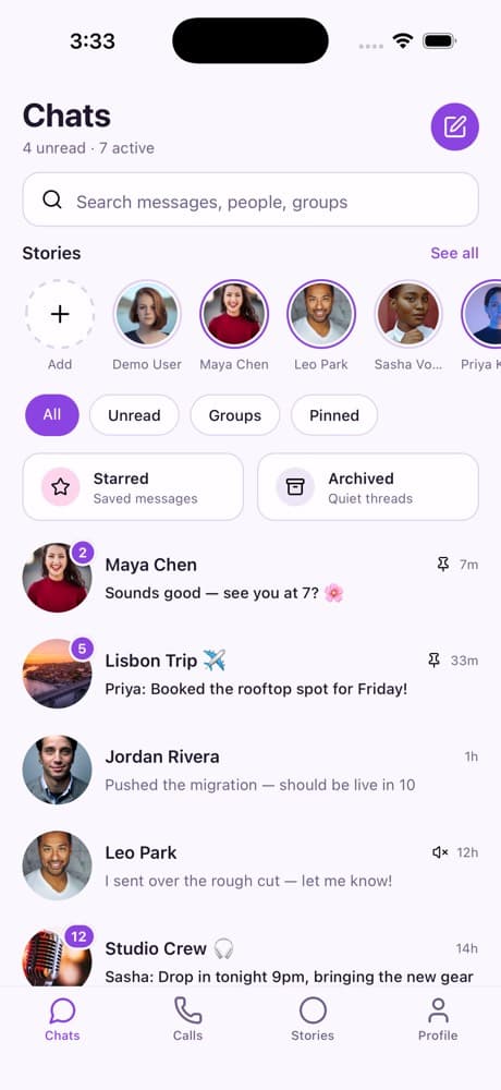02 — Chat & Messaging App