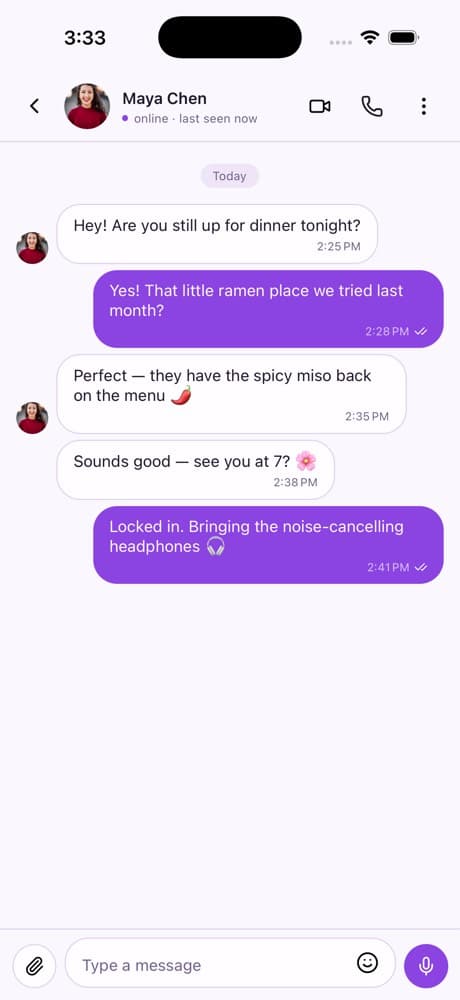 Chat Conversation — Chat & Messaging App