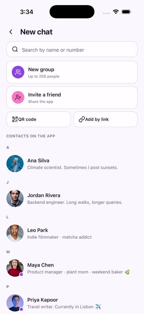 New Chat — Chat & Messaging App
