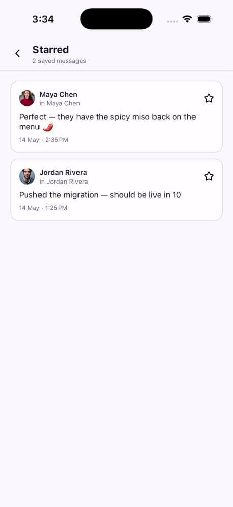 Starred Messages — Chat & Messaging App