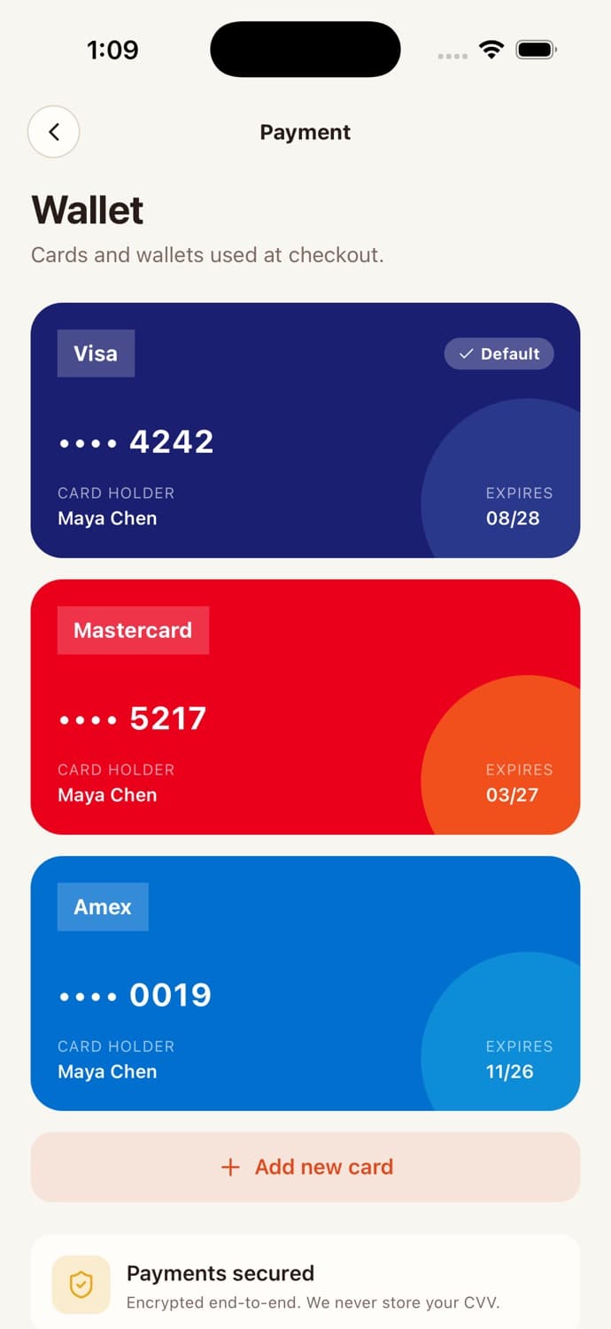 Wallet — Food Delivery App