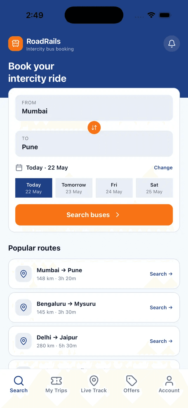 Bus Booking — Full-Stack Starter Bundle