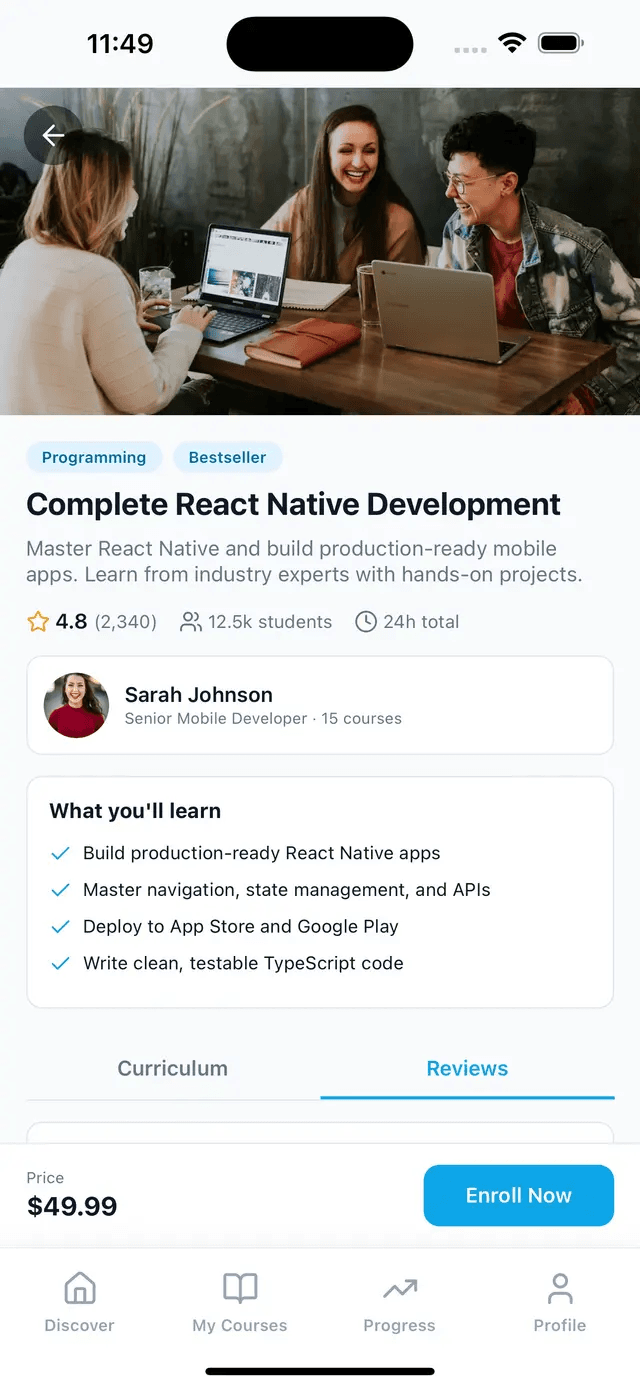 Course Detail — Full-Stack Starter Bundle