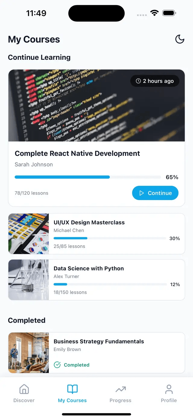 My Courses — Full-Stack Starter Bundle