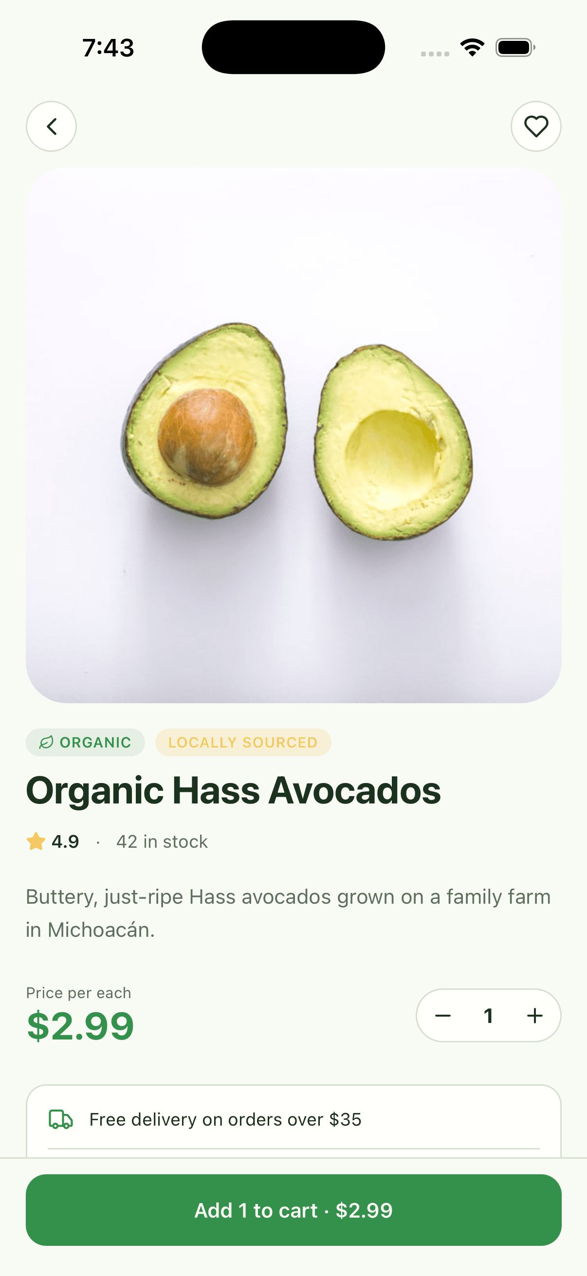 Product Detail — Grocery Delivery App