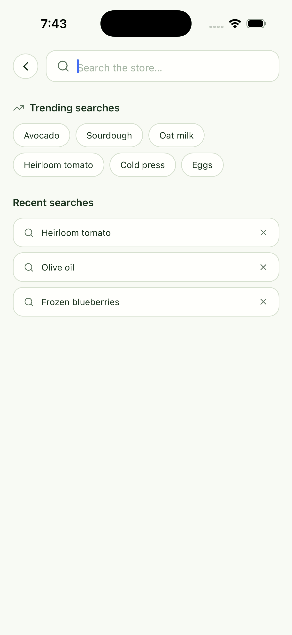 Search — Grocery Delivery App