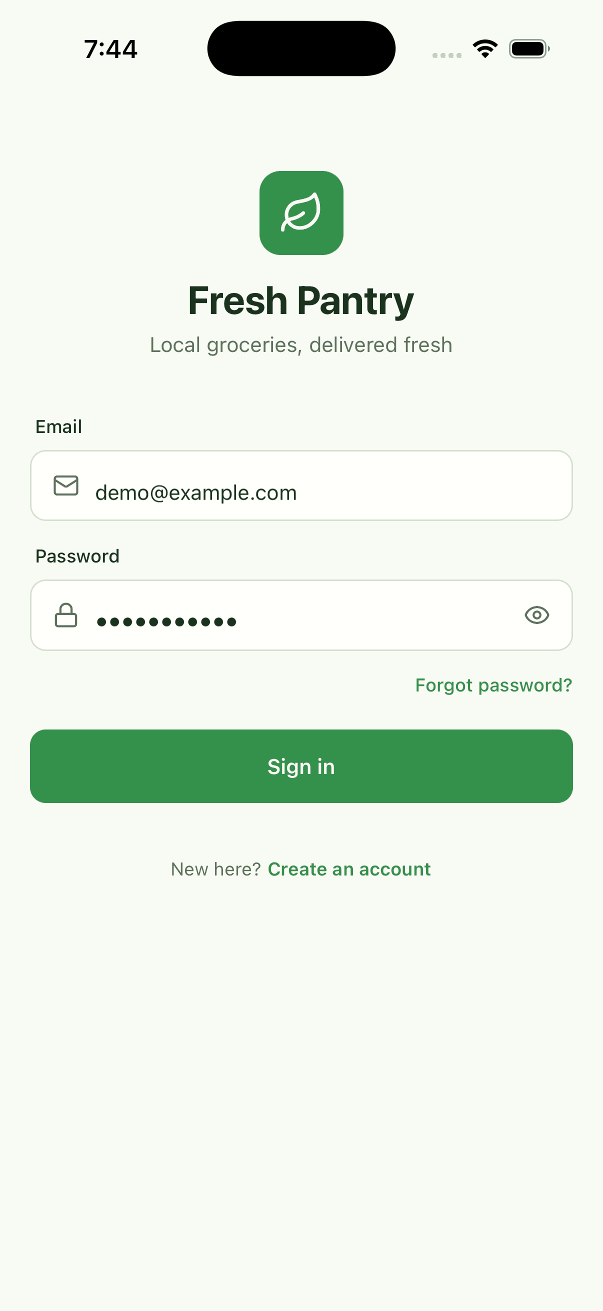 Sign In — Grocery Delivery App