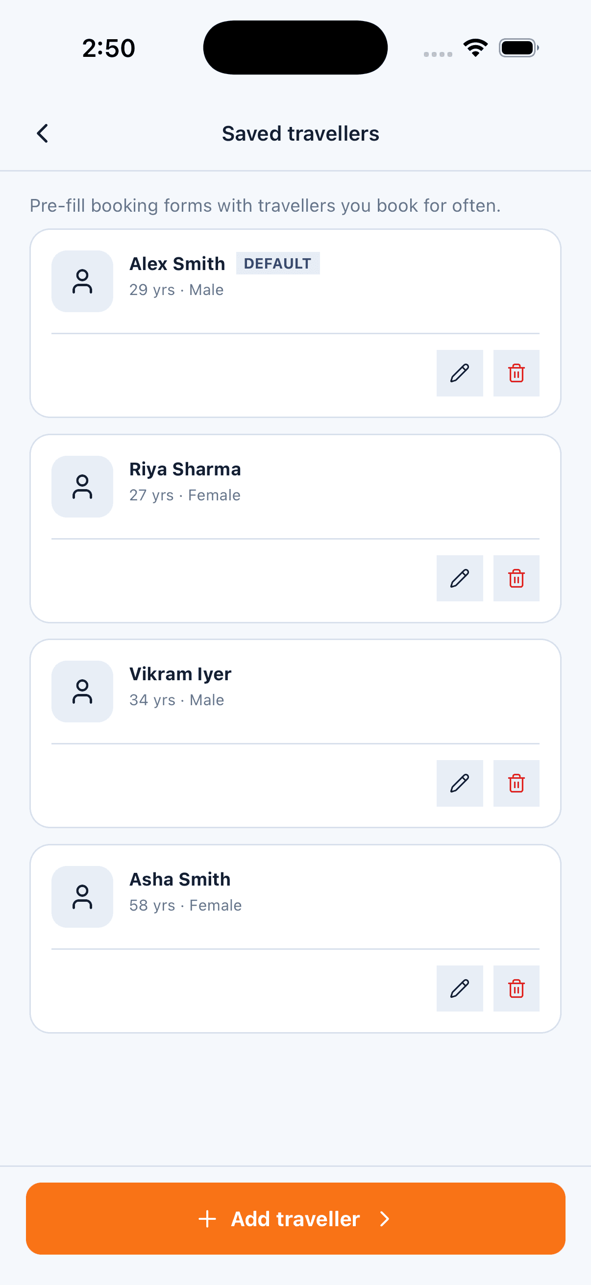 Saved Travellers — Bus Ticket Booking App