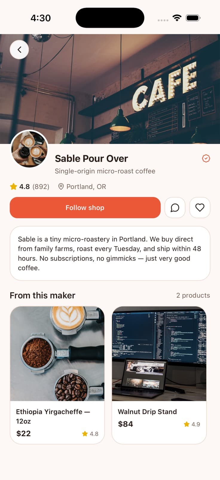 Shop Detail — Marketly