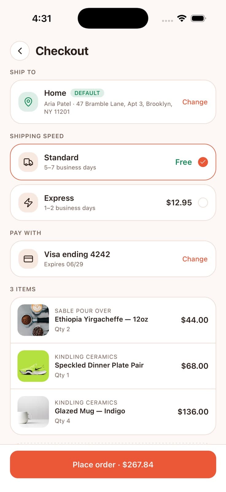 Checkout — Marketly