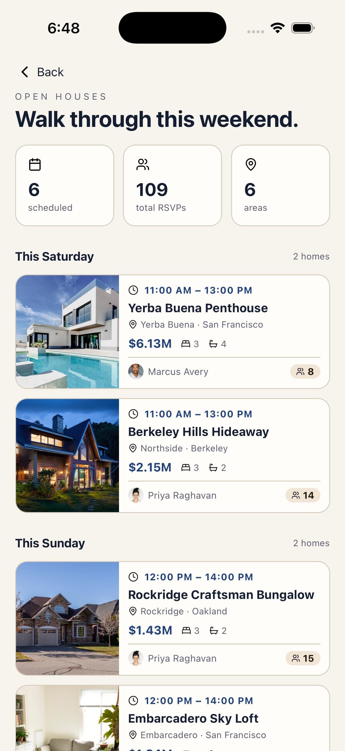 Open Houses — Hearthstone — Real Estate Listings