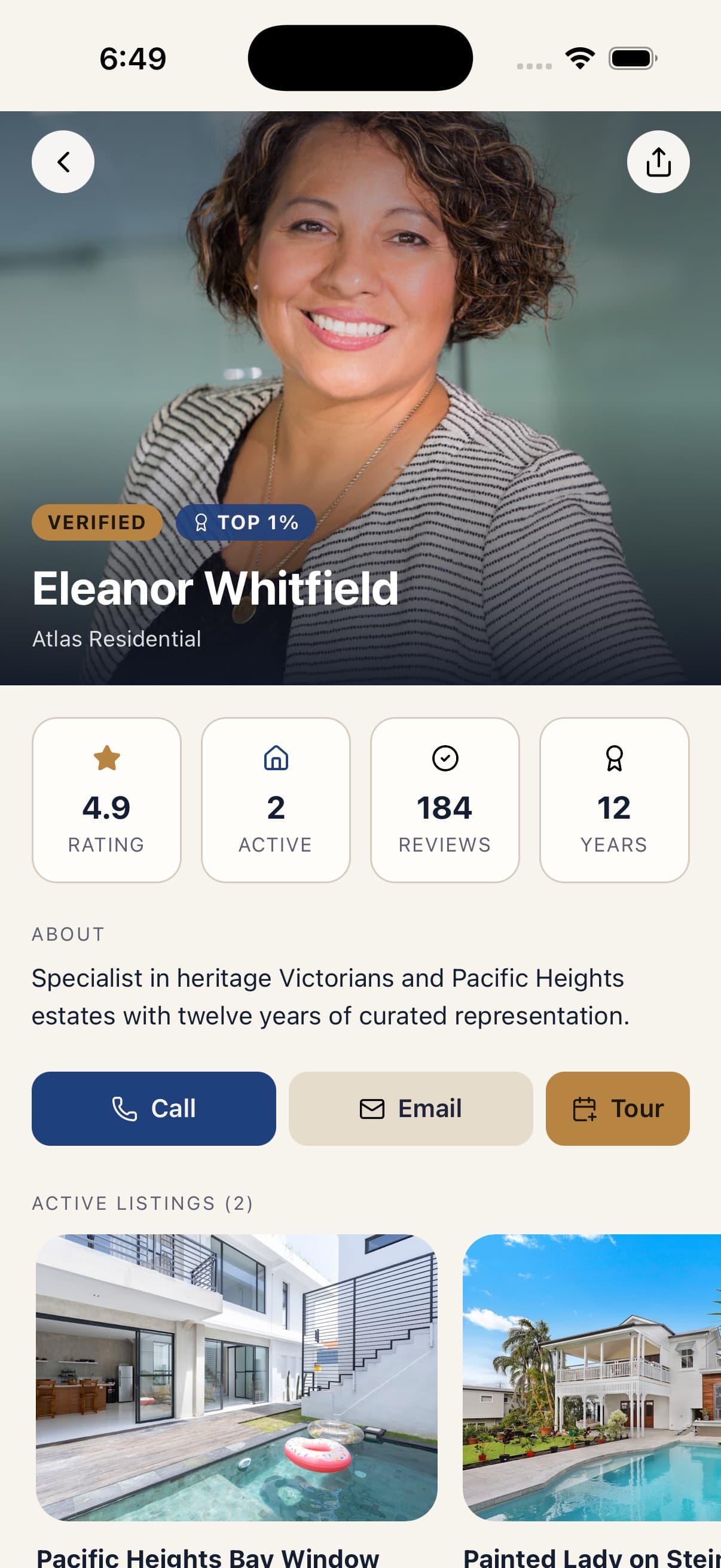 Agent Profile — Hearthstone — Real Estate Listings