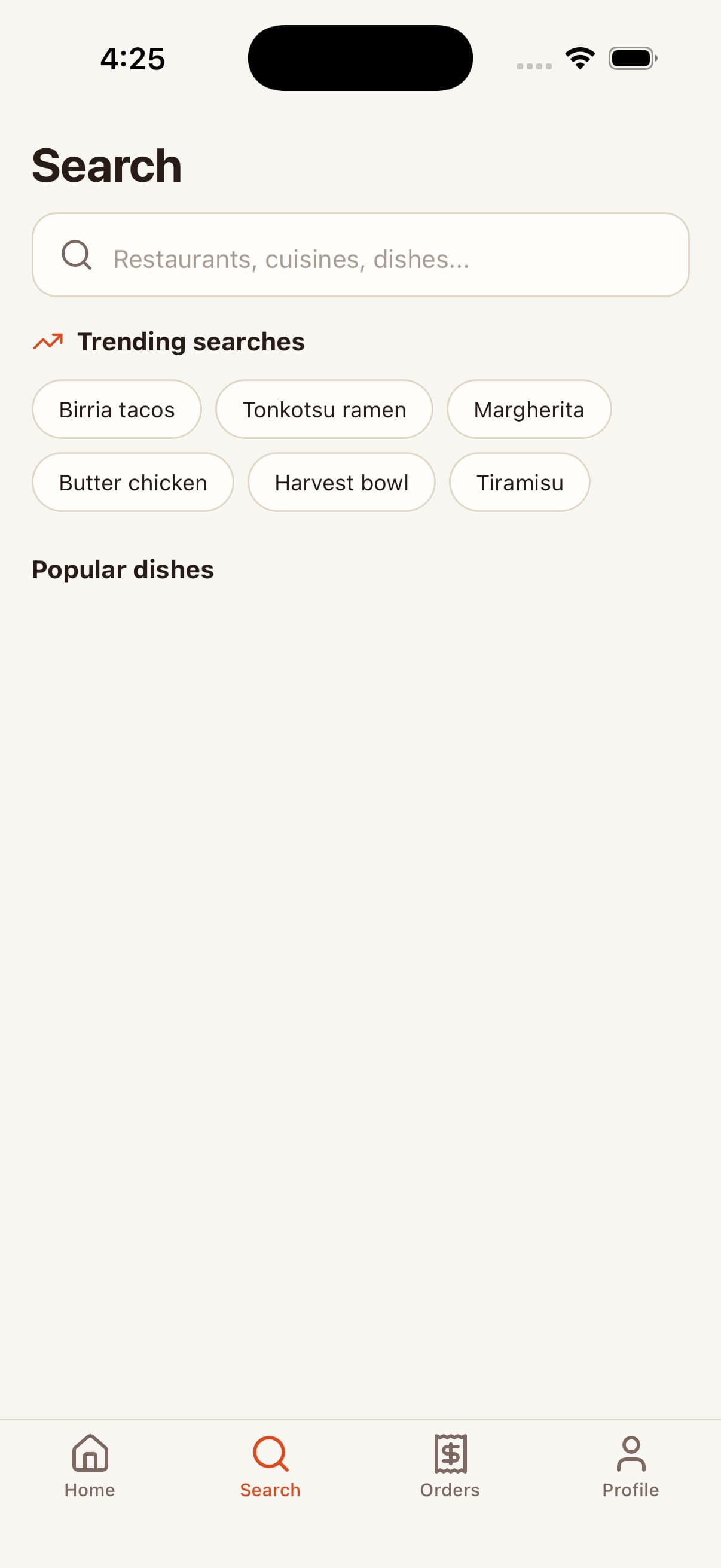 Search — Restaurant Reservation App