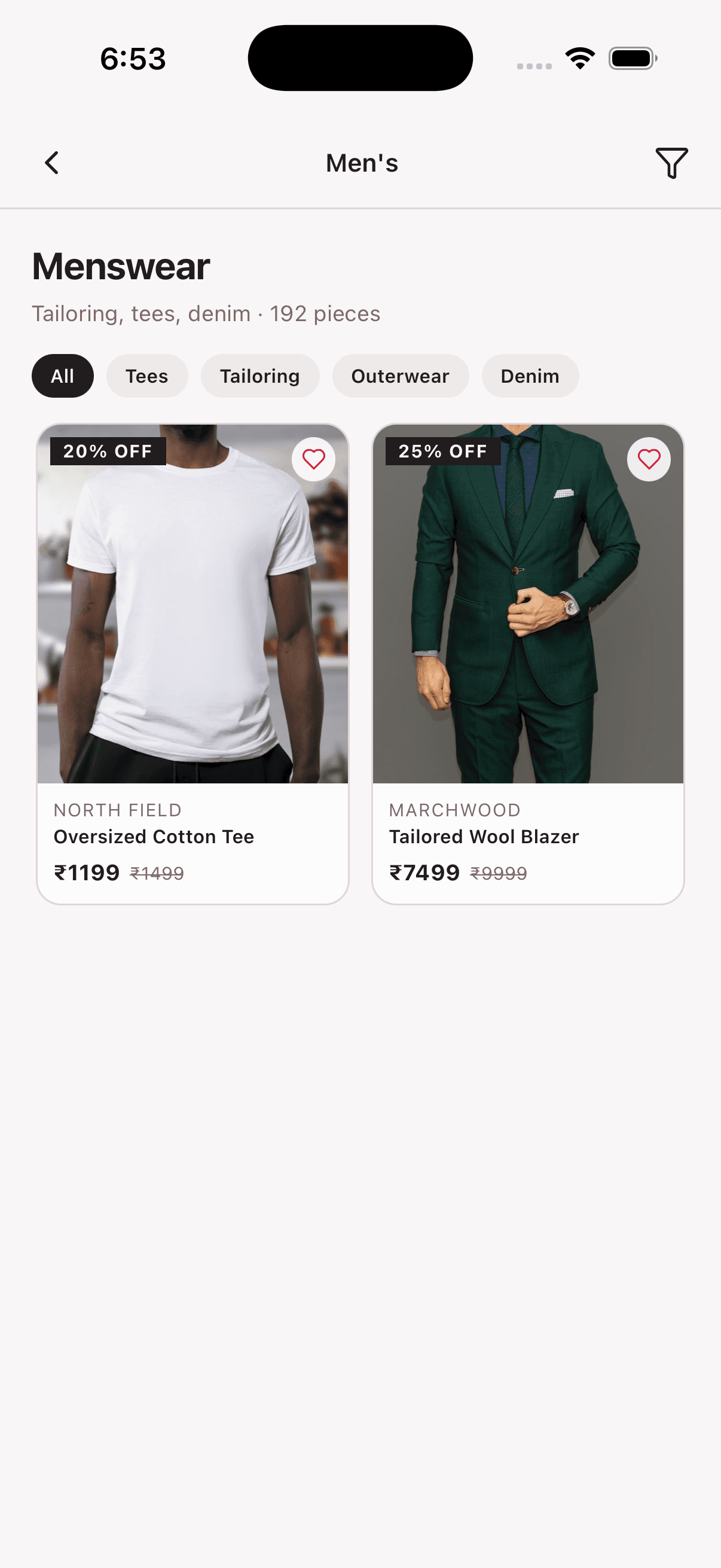 Men's — Fashion Store App