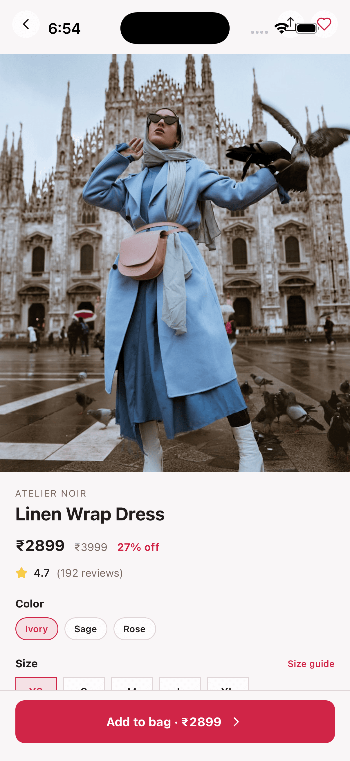 Product Detail — Fashion Store App