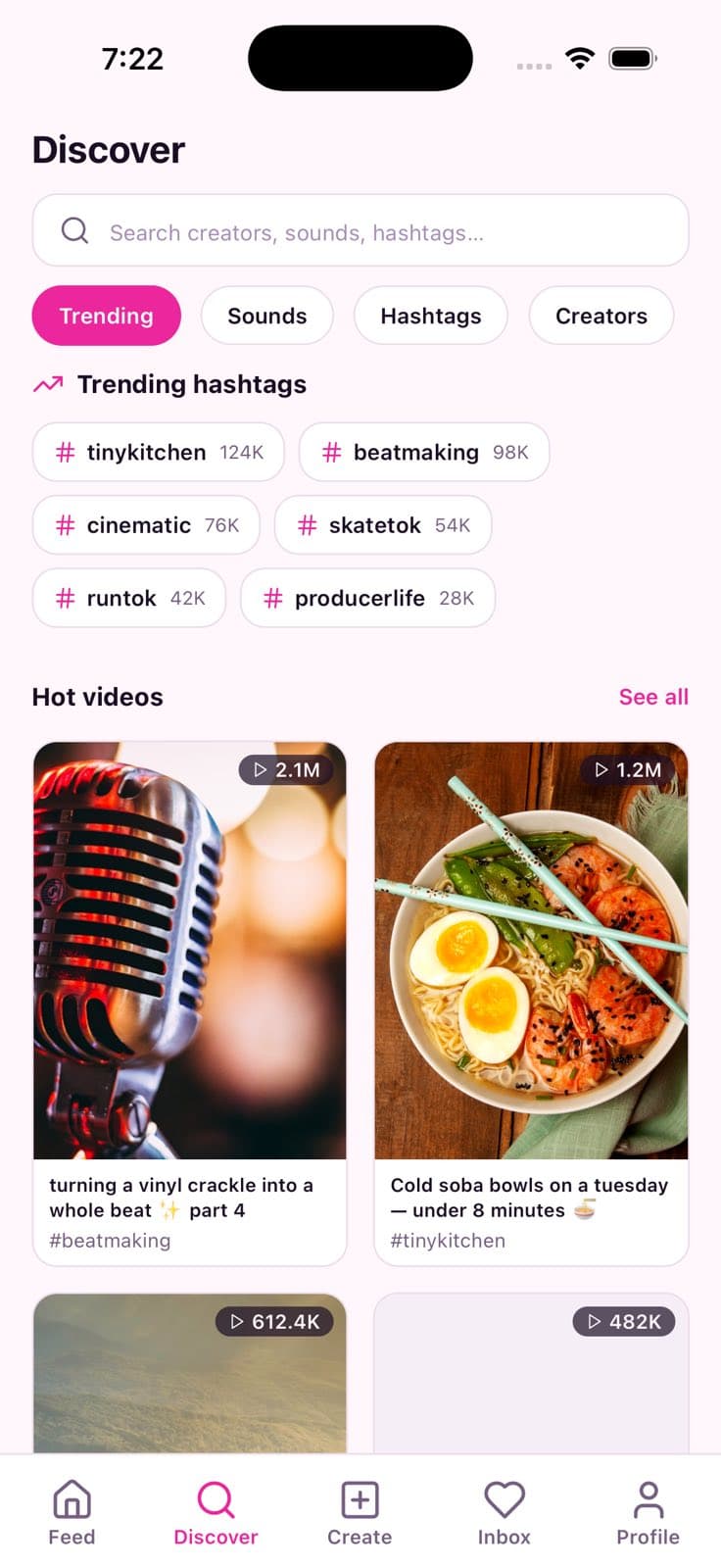 Discover — Short Video Social App