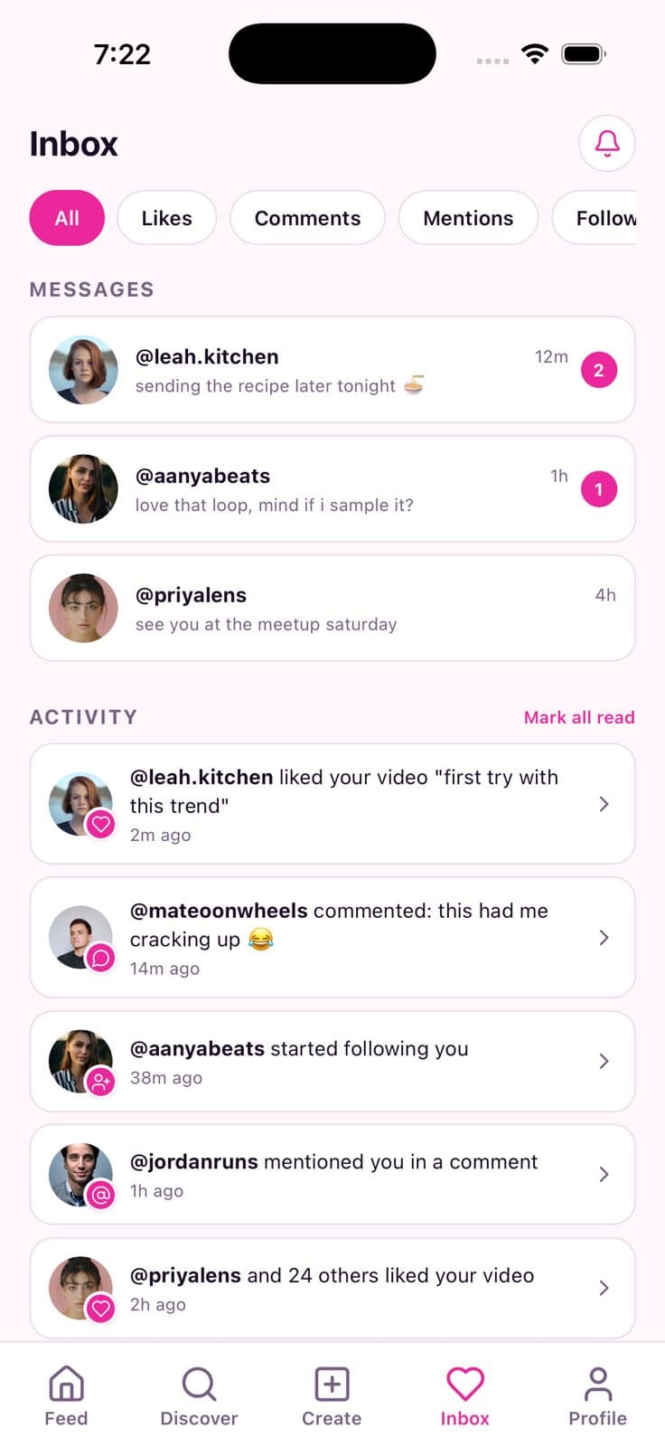 Inbox — Short Video Social App