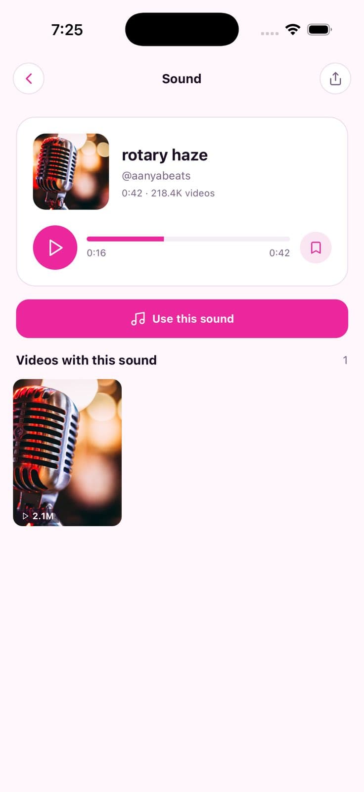 Sound Detail — Short Video Social App