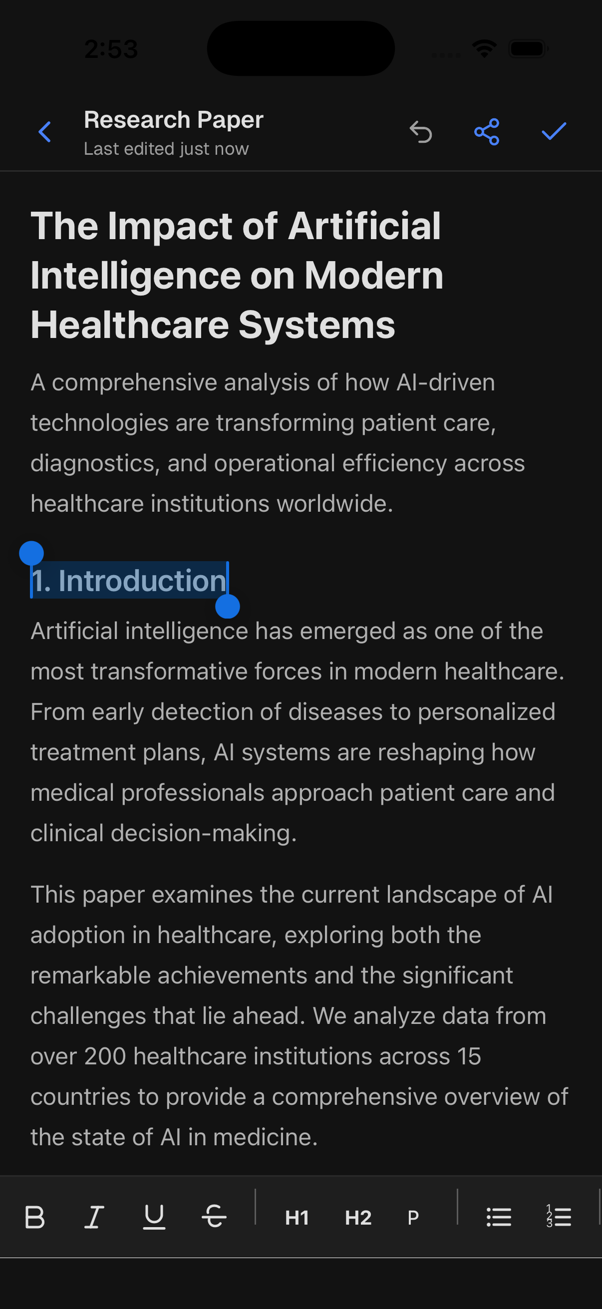 Editor screenshot of Chat with PDF